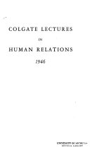 Colgate Lectures in Human Relations