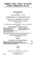 Commerce, Justice, Science, and Related Agencies Appropriations for 2011, Part 3, 111-2 Hearings