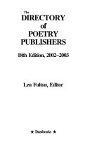 Directory of Poetry Publishers