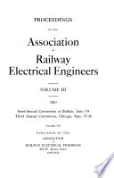Proceedings of the Association of Railway Electrical Engineers Book