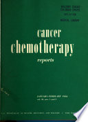 Cancer Chemotherapy Reports Book