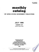 Monthly Catalog of United States Government Publications Book