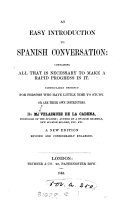 An Easy Introduction to Spanish Conversation    