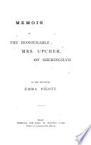 Memoir of the Honourable Mrs  Upcher of Sheringham Book