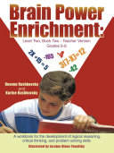 Brain Power Enrichment  Level Two  Book Two   Teacher Version Grades 6   8