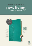 NLT Super Giant Print Bible, Filament Enabled Edition (Red Letter, Leatherlike, Peony Rich Teal, Indexed)