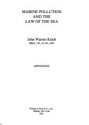 Marine Pollution and the Law of the Sea Book