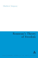 Pdf Rousseau's Theory of Freedom Telecharger