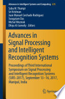 Advances in Signal Processing and Intelligent Recognition Systems Book