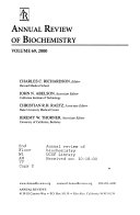 Annual Review of Biochemistry