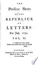 The Present State of the Republick of Letters     