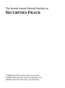 The ... Annual National Institute on Securities Fraud