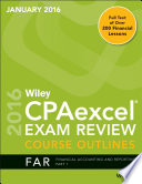 Wiley CPAexcel Exam Review January 2016 Course Outline