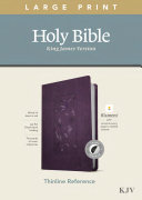 KJV Large Print Thinline Reference Bible  Filament Enabled Edition  Red Letter  Leatherlike  Floral Purple  Indexed 