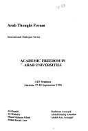 Academic Freedom in Arab Universities