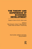 The Theory and Experience of Economic Development