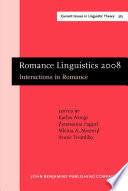 Romance Linguistics 2008 Book