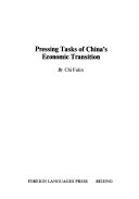 Pressing Tasks of China's Economic Transition