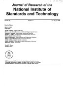 Journal of Research of the National Institute of Standards and Technology