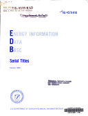 Energy Information Data Base