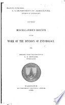 Some Miscellaneous Results of the Work of the Bureau of Entomology