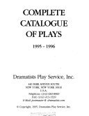 Complete Catalogue of Plays