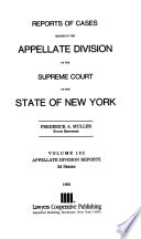 Reports of Cases Decided in the Appellate Division of the Supreme Court of the State of New York
