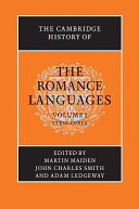 The Cambridge History of the Romance Languages  Volume 1  Structures