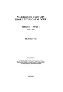 Nineteenth Century Short Title Catalogue