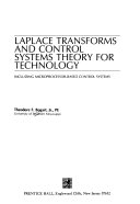 Laplace Transforms and Control Systems Theory for Technology Book