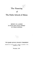 The Financing of the Public Schools of Maine
