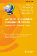Advances in Production Management Systems  Initiatives for a Sustainable World
