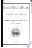 Finding List of Books in Branch Reading Room  No  4     Book