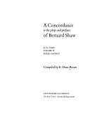 A Concordance to the Plays and Prefaces of Bernard Shaw