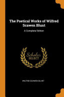 Wilfrid Scawen Blunt Books, Wilfrid Scawen Blunt poetry book