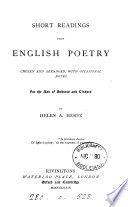 Short readings from English poetry, chosen and arranged with notes by H.A. Hertz
