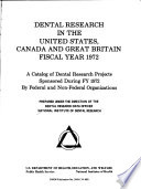 Dental Research in the United States and Other Countries