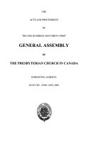 The Acts and Proceedings of the General Assembly of the ...