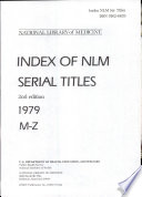 Index of NLM Serial Titles