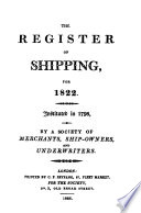 The Register of Shipping for     Book
