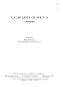 Union Lists of Serials