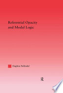 Referential Opacity and Modal Logic Book
