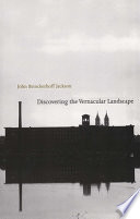 Discovering the Vernacular Landscape Book PDF