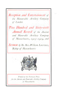 Reception and Entertainment of the Honorable Artillery Company of London