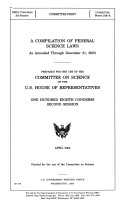 A Compilation of Federal Science Laws