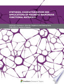 Synthesis  Characterization and Applications of Magneto Responsive Functional Materials Book