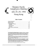 Abstracts for the AGU Western Pacific Geophysics Meeting Book