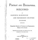 Portrait and Biographical Record of Hancock, McDonough and Henderson Counties, Illinois