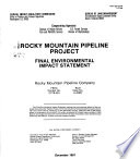 Final Environmental Impact Statement on the Rocky Mountain Pipeline Company Natural Gas Pipeline Project