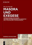 Masora und Exegese : Untersuchungen zur Masora und Bibeltextüberlieferung im Kommentar des R. Schlomo ben Yitzchaq (Raschi) /